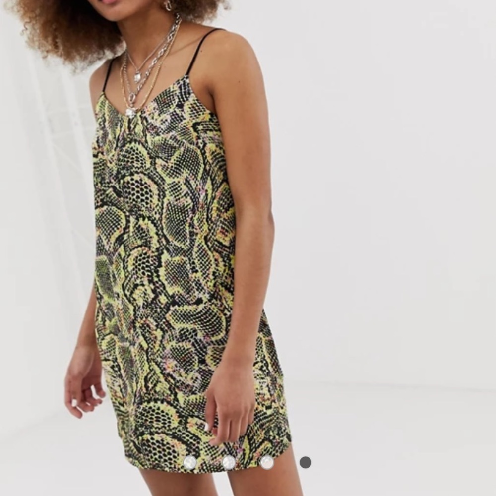ASOS Neon Snake Print Minidress
